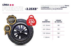 Rueda Maciza Línea Fuerte 3.25x8
